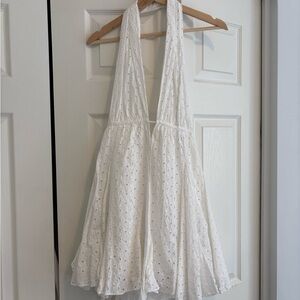 Zara White Backless Dress